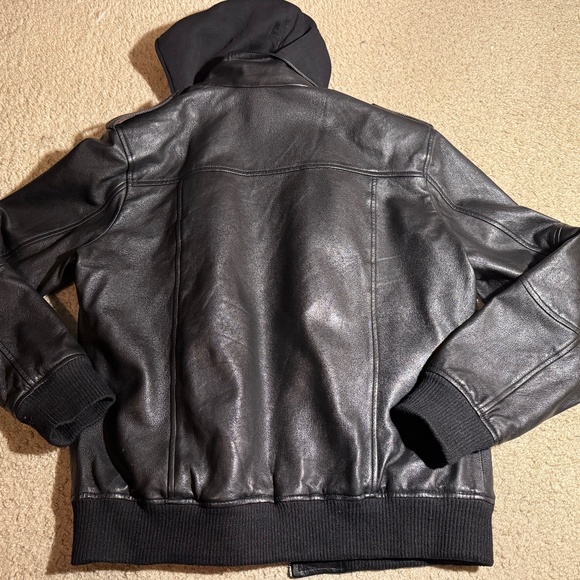 Men's Hooded Leather Jacket | The Jacket Maker | Bravado | XXL - Picture 6 of 12